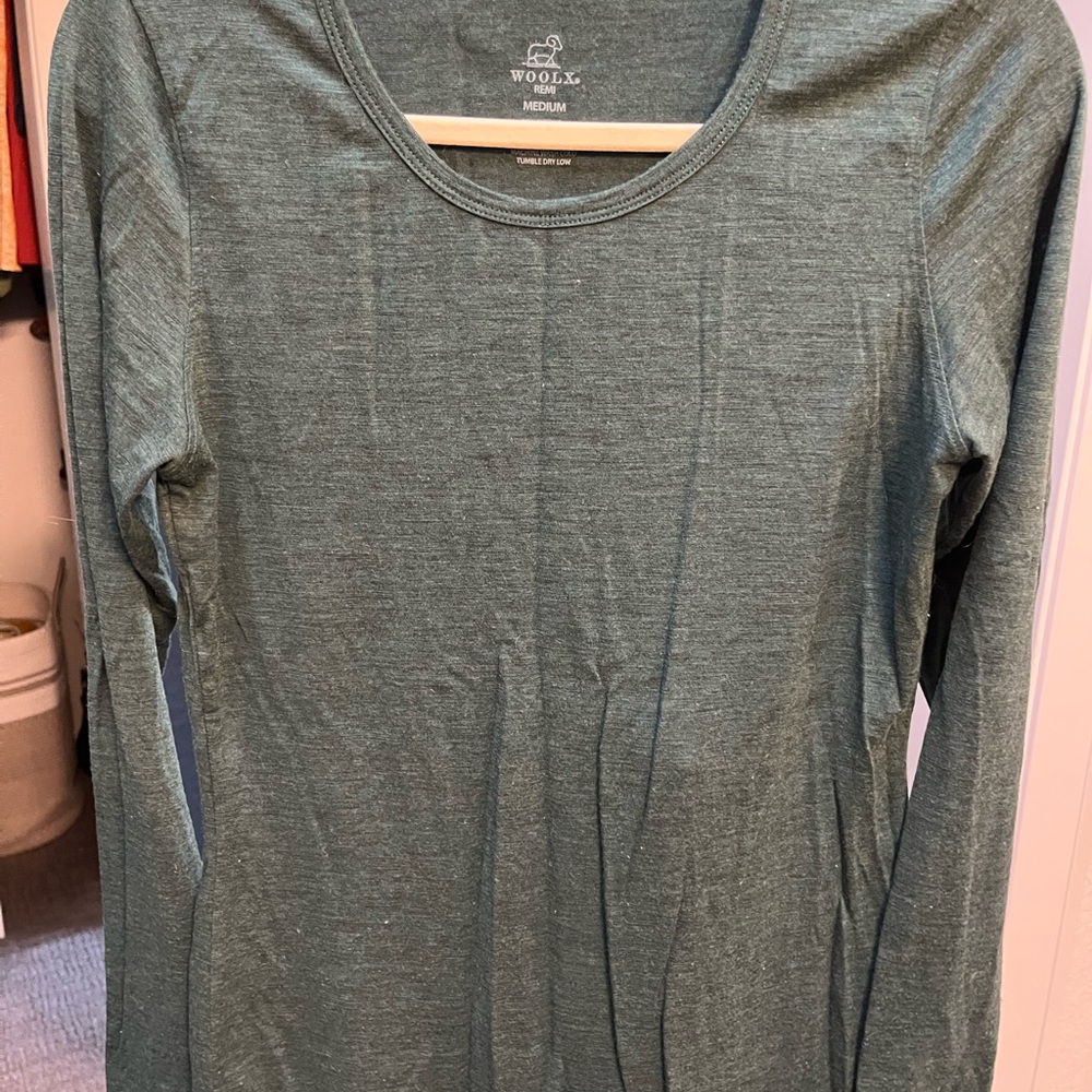 WoolX Dark Green Long Sleeve Merino